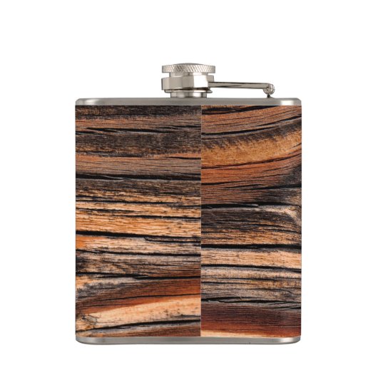 Houtkorrelpatroon Heupfles (Achterkant)