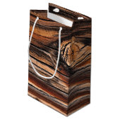 Houtkorrelpatroon Klein Cadeauzakje (Achterkant Gekanteld)