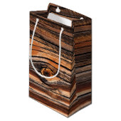 Houtkorrelpatroon Klein Cadeauzakje (Voorkant Gekanteld)