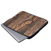 Houtkorrelpatroon Laptop Sleeve (Voorkant onderkant)