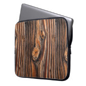 Houtkorrelpatroon Laptop Sleeve (Voorkant Links)