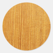 Houtkorrelpatroon Ronde Sticker (Voorkant)