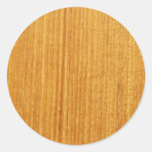 Houtkorrelpatroon Ronde Sticker (Voorkant)