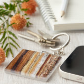 Houtkorrelpatroon Sleutelhanger (Voorkant Rechts)