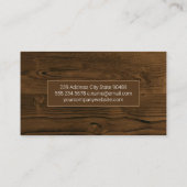 Houtkorrels Achtergrond Visitekaartje (Achterkant)