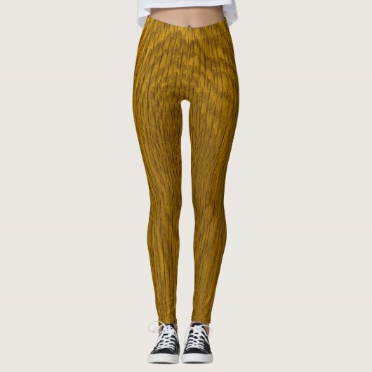 Houtkorrels afdrukken leggings (Voorkant)