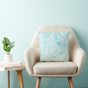 Houtkorrels Aqua Pattern Pillow Kussen