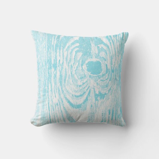 Houtkorrels Aqua Pattern Pillow Kussen (Voorkant)