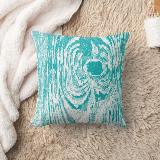 Houtkorrels Aqua Pattern Pillow Kussen (Deken)