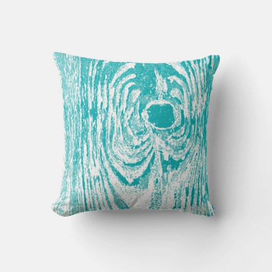 Houtkorrels Aqua Pattern Pillow Kussen (Voorkant)