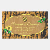 Houtkorrels, bijtende boomschors, Logo Rechthoekige Sticker (Voorkant)