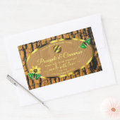 Houtkorrels, bijtende boomschors, Logo Rechthoekige Sticker (Envelop)