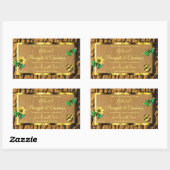 Houtkorrels, bijtende boomschors, Logo Rechthoekige Sticker (Vel)