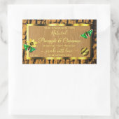 Houtkorrels, bijtende boomschors, Logo Rechthoekige Sticker (Tas)