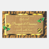 Houtkorrels, bijtende boomschors, Logo Rechthoekige Sticker (Voorkant)