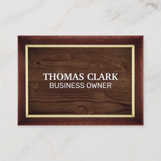 Houtkorrels | bruin Lijst Visitekaartje (Voorkant)