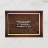 Houtkorrels | bruin Lijst Visitekaartje (Achterkant)