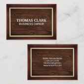 Houtkorrels | bruin Lijst Visitekaartje (Voorkant / Achterkant)