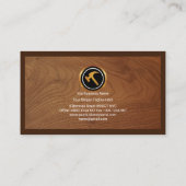 Houtkorrels bruin randnummer visitekaartje (Achterkant)