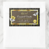 Houtkorrels Donkerbruine gouden etiketten toevoege (Tas)