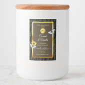 Houtkorrels Donkerbruine gouden etiketten toevoege (Voorkant)