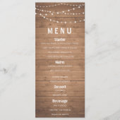 Houtkorrels en strijklampjes menu (Voorkant)