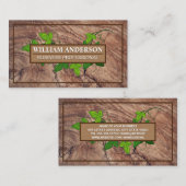 Houtkorrels en wijnstokken visitekaartje (Voorkant / Achterkant)