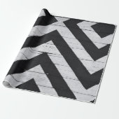 Houtkorrels Gedopt zwart en wit Cadeaupapier (Uitgerold)