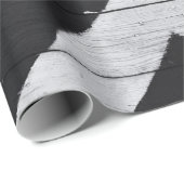 Houtkorrels Gedopt zwart en wit Cadeaupapier (Rol Hoek)
