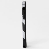 Houtkorrels Gedopt zwart en wit Case-Mate iPhone Case (Achterkant/links)