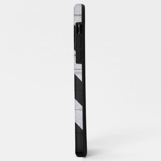 Houtkorrels Gedopt zwart en wit Case-Mate iPhone Case (Achterkant/links)