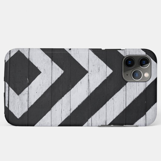 Houtkorrels Gedopt zwart en wit Case-Mate iPhone Case (Achterkant (horizontaal))