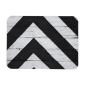 Houtkorrels Gedopt zwart en wit Magneet (Horizontaal)