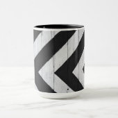 Houtkorrels Gedopt zwart en wit Mok (Midden)