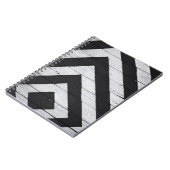 Houtkorrels Gedopt zwart en wit Notitieboek (Linkerzijde)