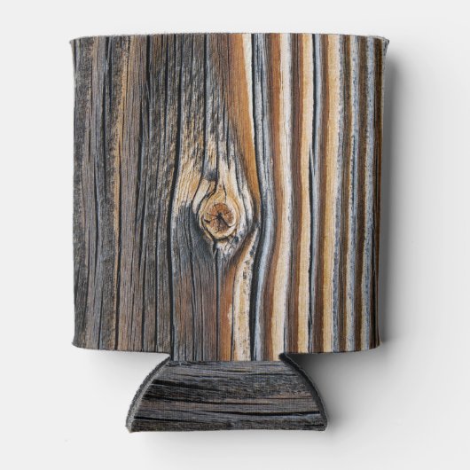 Houtkorrels Knot Texture Blikjeskoeler (Voorkant)