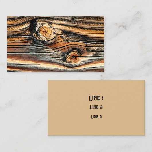 Houtkorrels Knot Texture Visitekaartje (Voorkant / Achterkant)