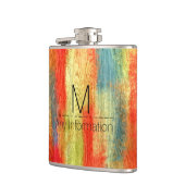 Houtkorrels Moderne Abstracte kunst Heupfles (Links)