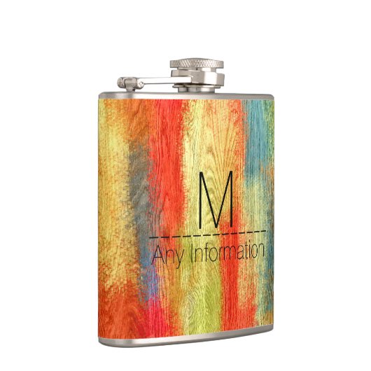 Houtkorrels Moderne Abstracte kunst Heupfles (Rechts)