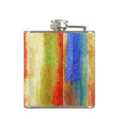 Houtkorrels Moderne Abstracte kunst Heupfles (Achterkant)