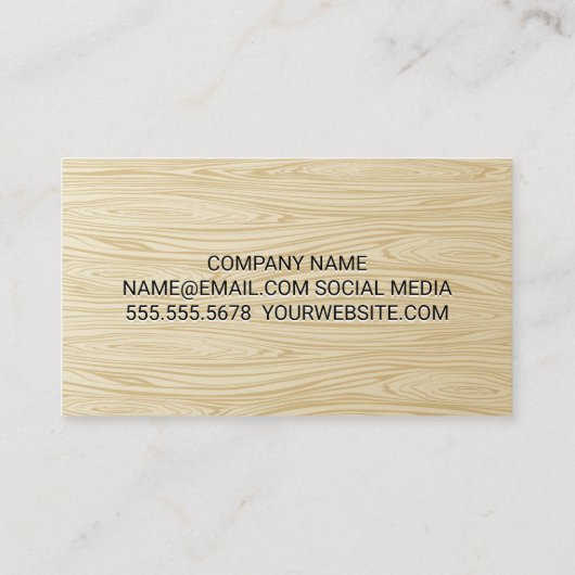 Houtkorrels | Monogram Visitekaartje (Achterkant)