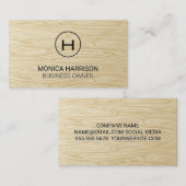 Houtkorrels | Monogram Visitekaartje (Voorkant / Achterkant)