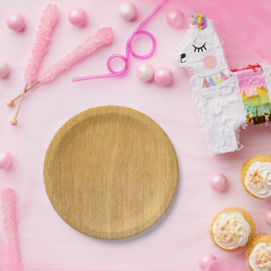 Houtkorrels Papieren Bordje (Feest)