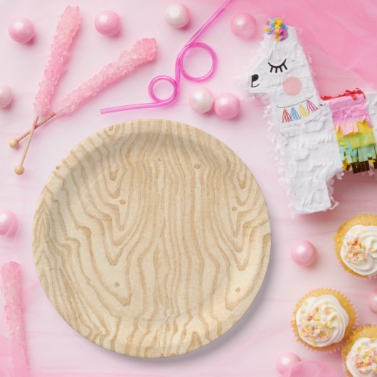 Houtkorrels Papieren Bordje (Feest)