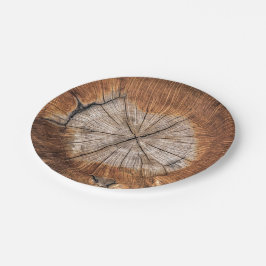 Houtkorrels Papieren Bordje