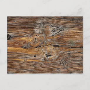 Houtkorrels, plaat van geweerd hout briefkaart