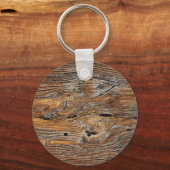 Houtkorrels, plaat van geweerd hout sleutelhanger (Voorkant)