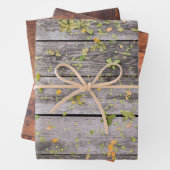 Houtkorrels Rustische boten Inpakpapier Vel (In situ)