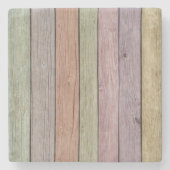 Houtkorrels Stenen Onderzetter (Voorkant)