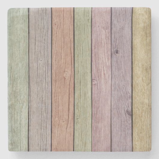 Houtkorrels Stenen Onderzetter (Voorkant)